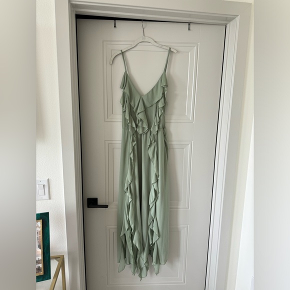 Zara Green Ruffled Maxi Dress - Picture 3 of 7